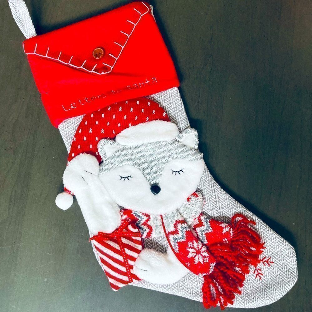 Christmas Woodlands Fox Stocking